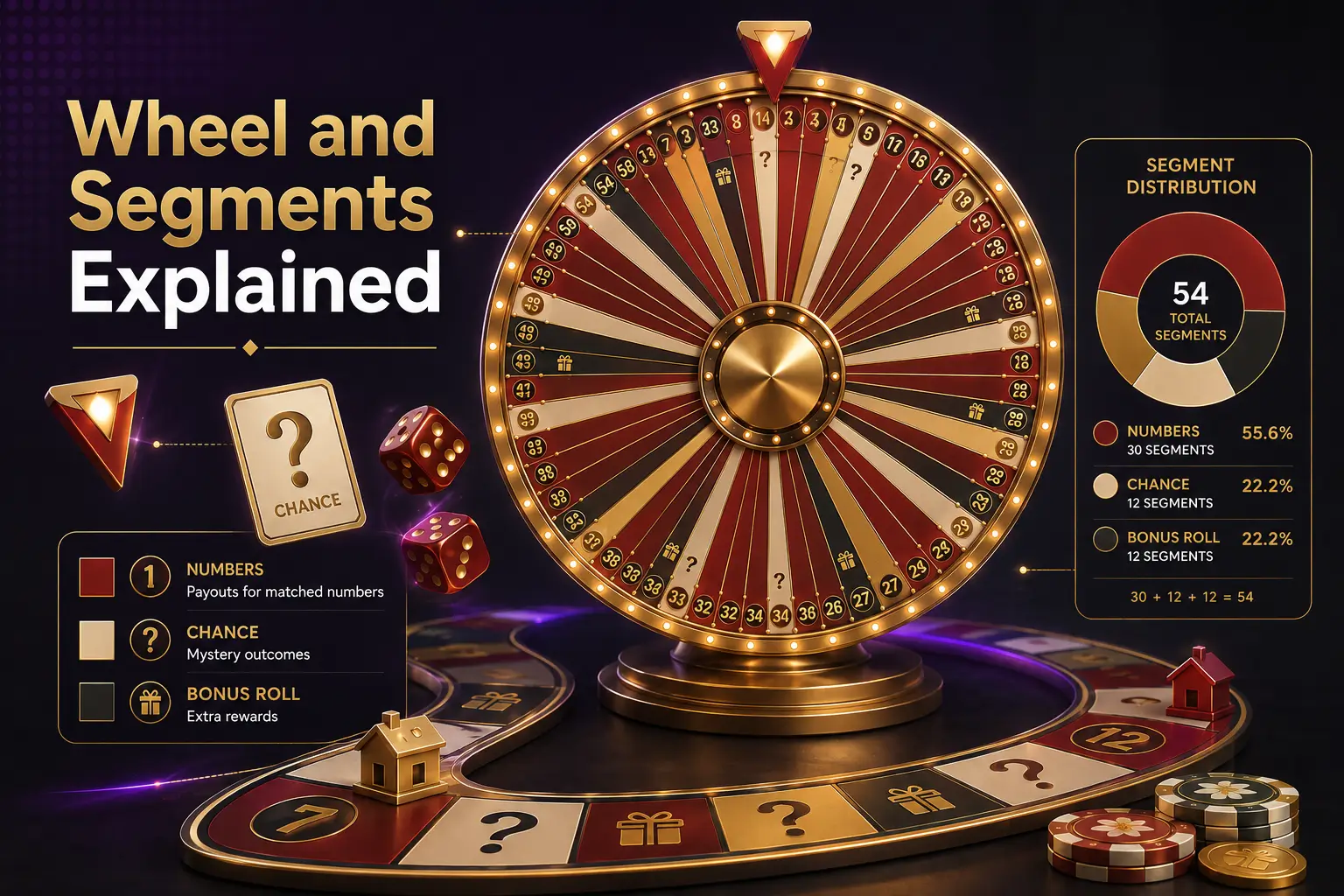 Monopoly wheel segments