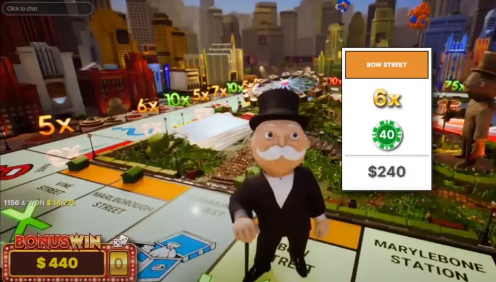 monopoly live bonus round